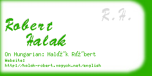 robert halak business card